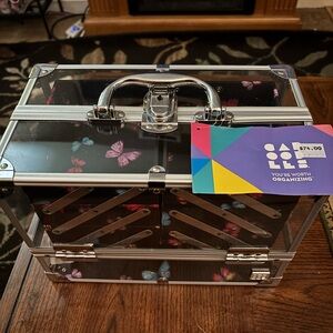 Caboodles Black and Silver Makeup Organizer